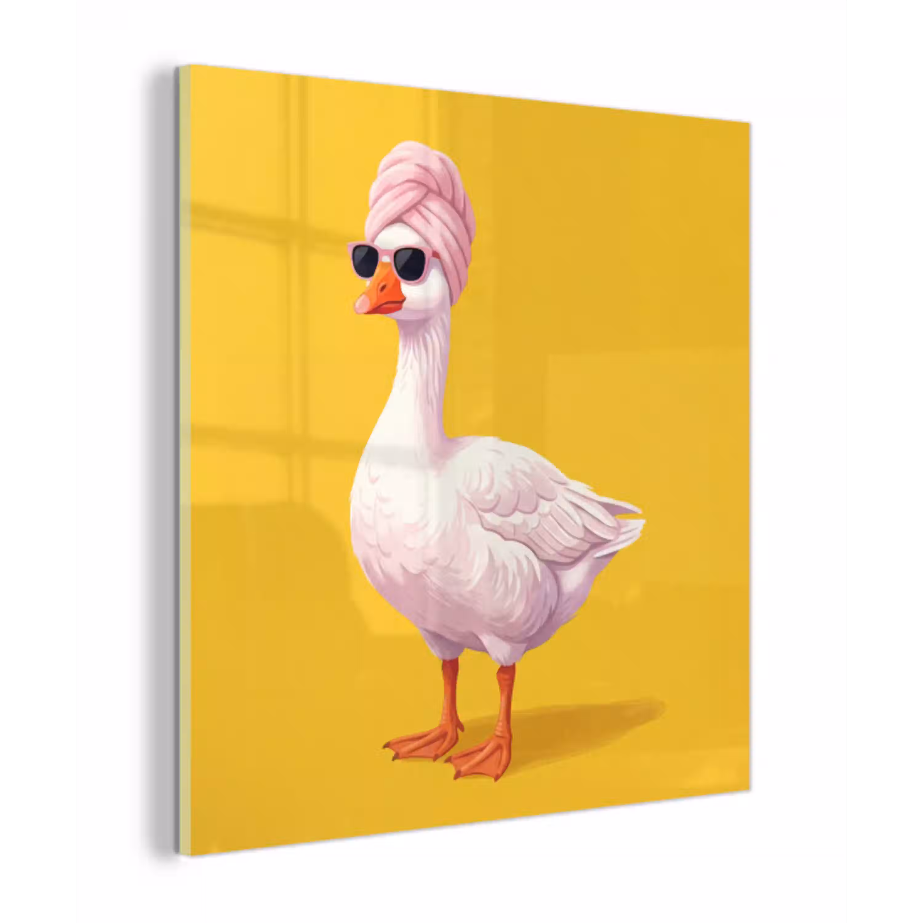 Eend - Zonnebril - Geel plexiglas 5mm klein -z3d