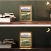 Berglandschap - Rivier - Bos Light Box met kabel (Tafellamp) klein -sfeer3