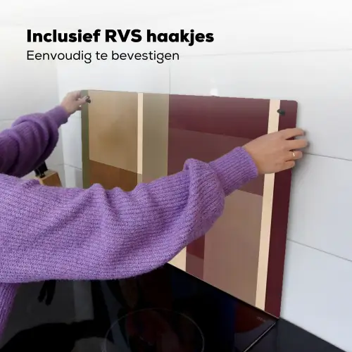 Vlakken - Abstract - Bordeaux - Lijnen Inductie beschemer met haakjes klein -ky-ophangen-nl