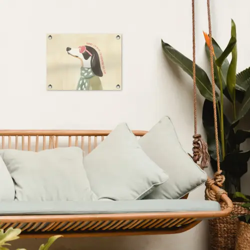 Quote - Hond - Zonnebril tuinposter los doek klein -sfeer7