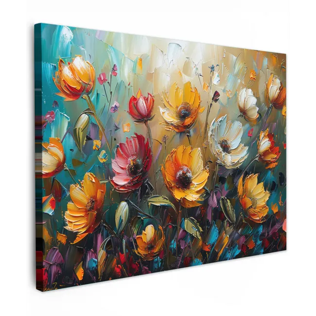 Tableau sur toile - Aquarelle - Fleurs - Art - Moderne