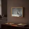 Bengaal - Kat - Tafelkleed - Zwart - Wit - Dier Light Box met batterij (Wandlamp) middel -sfeer1
