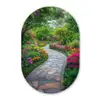Park - Bloemen - Tuin Wandcirkel Ovaal Forex klein -3d