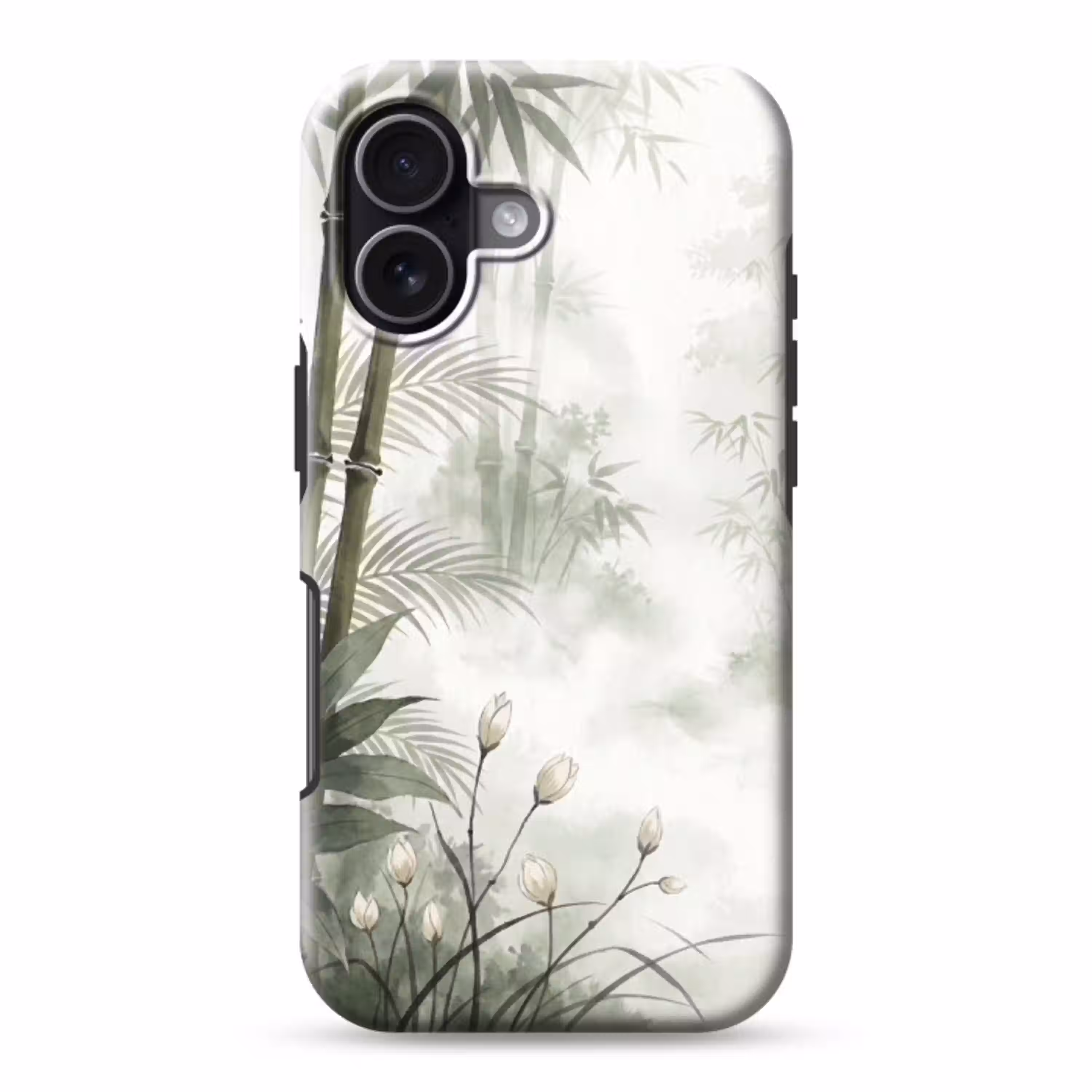 Bloemen - Knop - Tuin - Illustratie - Wit Toughcase MagSafe Apple iPhone 17 klein -3d