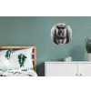 Stier - Telefoon - Toilet - Zwart - Wit Wandcirkel aluminium klein -slaapkamer