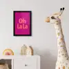 Oh la la - Luipaardprint - Roze fotolijst zwart zonder passe partout klein -usfeer4_kinderkamer