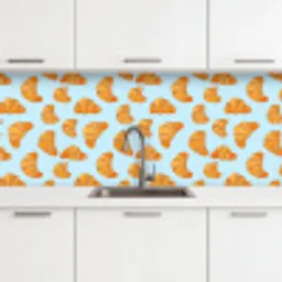 Croissant - Speels - Blauw keuken achterwand 2 middel 871 -3d