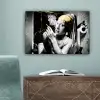 Marmerlook - Meisje met de parel - Sigaretten - Toilet - Goud - Kunst - Oude meesters canvas 2cm klein -sfeer4