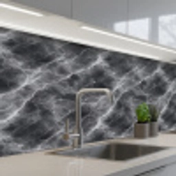 Donkergrijs - Bliksem - Marmer keuken achterwand 2 middel 871 -3d_schuin