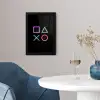 Gaming - Neon - Console - Zwart - Controller - Gamen fotolijst zwart zonder passe partout klein -sfeer4