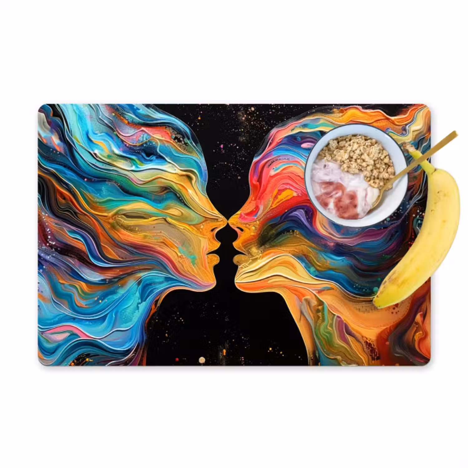 Placemat - 6 stuks - Kunst - Kleurrijk - Vrouw - Art - Abstract - Gezichten