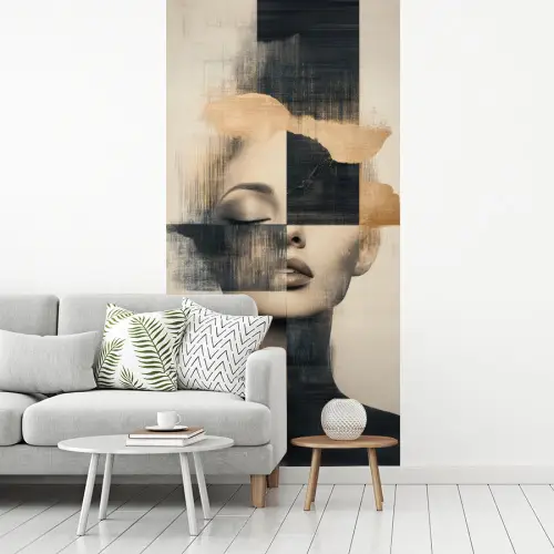 Goud - Vrouw - Rechthoeken fotobehang vinyl groot -woonkamer