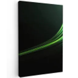 Gaming - Lijnen - Boog - Groen Tuinposter op houten frame 2 cm dik middel -3d