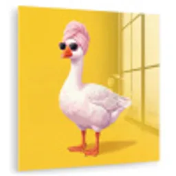 Eend - Zonnebril - Geel plexiglas 5mm klein -zzzproduct_nieuw
