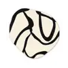 Abstract - Lijnen - Modern - Beige Wandcirkel Organisch Aluminium middel -3d