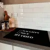 Kerst - Zwart - Wit - Quote - Grappig Inductie beschermer vinyl 3mm klein -sfeer3