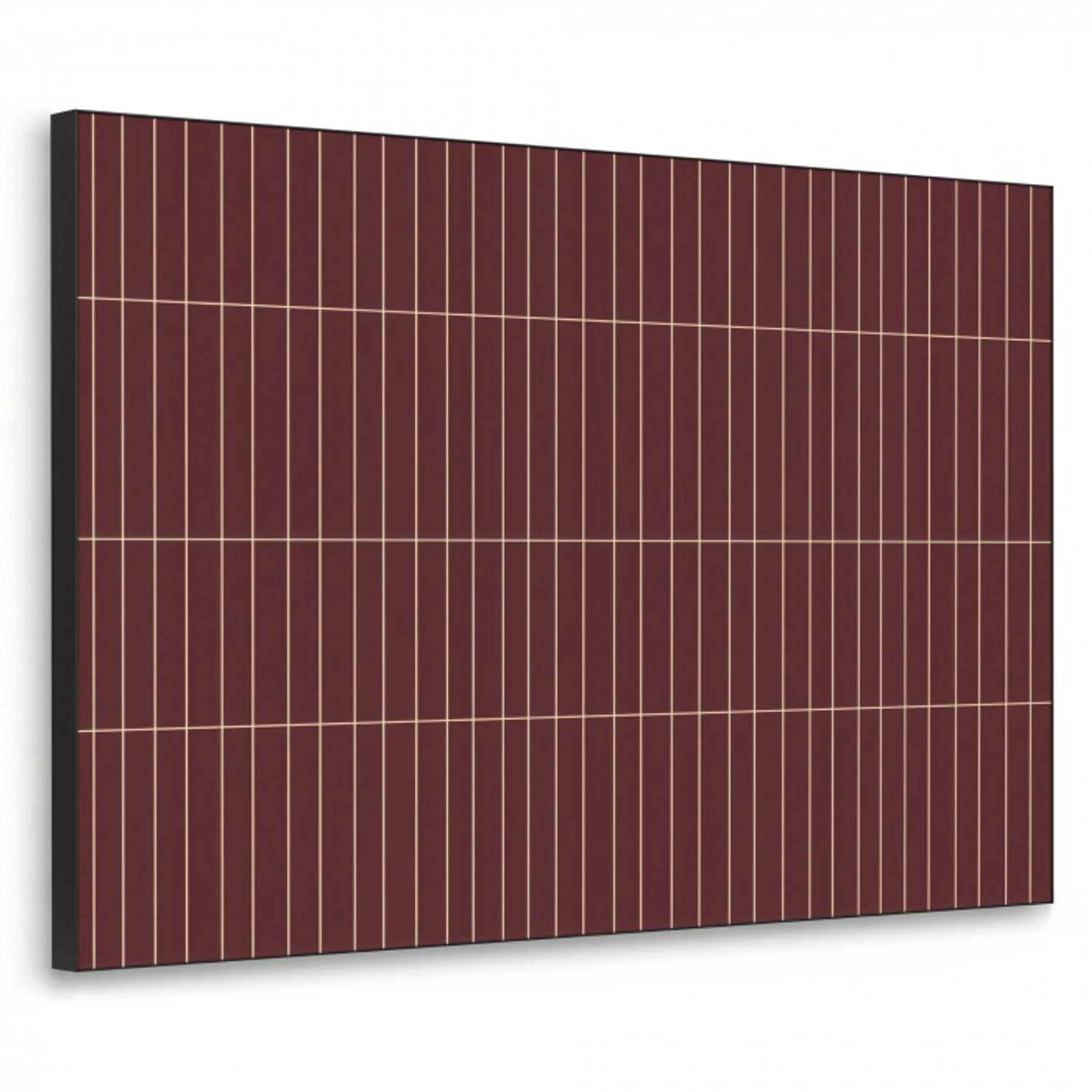 Lijnen - Patroon - Bordeaux Textielframe zwart klein 947 -3d