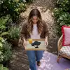 Vrouw - Groen - Hoed Dienblad Rechthoek middel -sfeer5