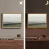 Grijs - Berg - Paarden Light Box met batterij (Wandlamp) middel -sfeer3