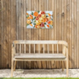 Schijfjes - Fruit - Oranje - Mozaïek Tuinposter op houten frame 2 cm dik klein -sfeer4