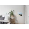 Boot - Zandstrand - Zee textielposter latten blank klein -woonkamer