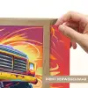 Monstertruck - Auto - Jongens - Kleurrijk Light Box met batterij (Wandlamp kind) middel -USP_websiteprintNL