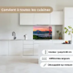 Brug - Rood - Skyline - Water keuken achterwand 2 middel -sfeer4_FR