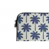Symmetrisch - Palm - Blauw laptophoes neopreen klein 279 -detail