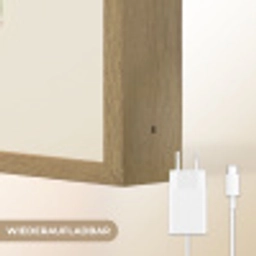 Betonwagen - Illustratie - Groen - Minimalistisch Light Box met batterij (Wandlamp kind) middel -USP_websiteoplaadbaarDE