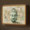 Buddha - Mandala - Modern - Spiritualiteit Light Box met batterij (Wandlamp) middel -z3d_website