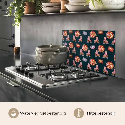 Rolschaatsen - Patroon - Disco keuken achterwand spatscherm klein 900 -usp_NL