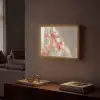 Bloemen - Stelen - Roze - Schaduw Light Box met batterij (Wandlamp) middel -sfeer1