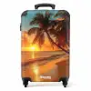 Palmbomen op een strand NBS - Handbagage koffer - Unisex middel -productfoto_recht