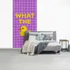 Tekst - Eend - Paars fotobehang vinyl groot -slaapkamer