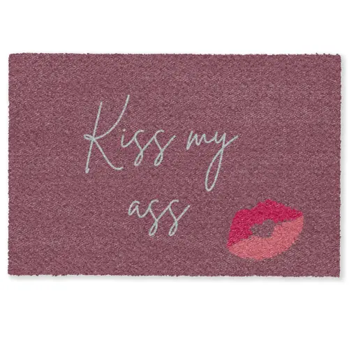 Kiss my ass - Lip - Bordeaux Deurmat klein -zkaufland3d