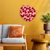 Modern - Abstract - Rood Wandcirkel Organisch Forex 3mm klein 629 -sfeer4
