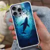 Walvis - Vissen - Donkerblauw Hoesje iPhone 16 Pro Max met koord klein -sfeer3