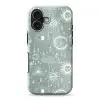Boho - Print - Blauw - Zon - Ogen - Zen Toughcase MagSafe Apple iPhone 17 klein -3d