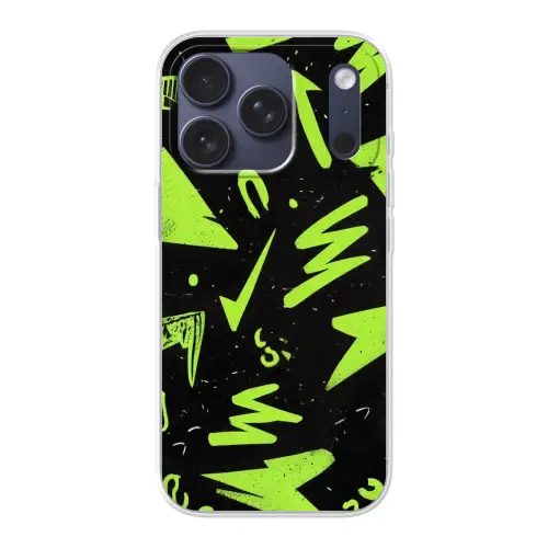 Gaming - Vormen - Pijlen - Abstract - Zwart Telefoonhoesje iPhone 17 Pro klein -3d