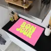 Bonjour - Roze - Fel groen Inductie beschemer met haakjes klein -sfeer1