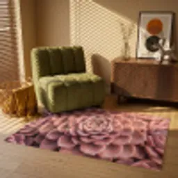 Vetplant - Organisch - Roze Vloerkleed Rechthoek klein -atmosphere_sfeer1_global