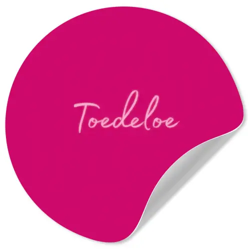 Toedeloe - Roze Wandcirkel behangsticker klein -3d