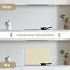 Geometrisch - Lijnen - Groen keuken achterwand spatscherm klein 900 -voor_na_NL
