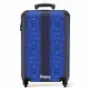 Donker blauw slangenhuid met symmetrische schubstructuur NBS - Handbagage koffer - Volwassenen Unisex middel -productfoto_recht