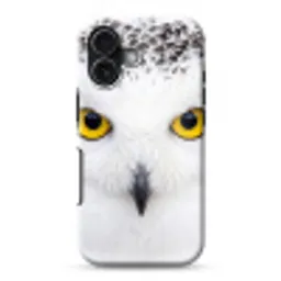 Sneeuwuil - Portret - Geel Toughcase MagSafe Apple iPhone 17 klein -3d
