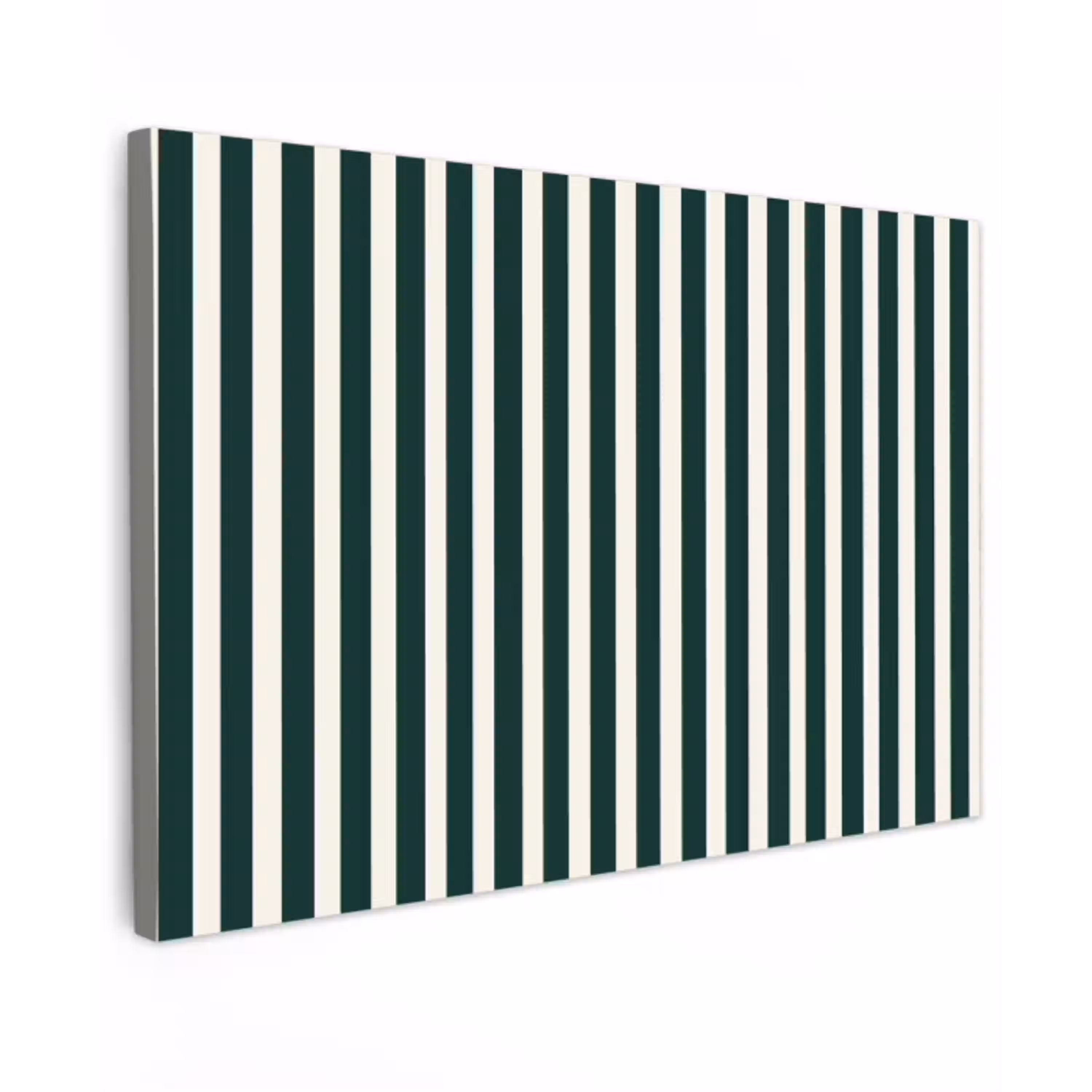 Strepen - Klassiek - Groen Tuinposter op houten frame 2 cm dik klein 845 -3d
