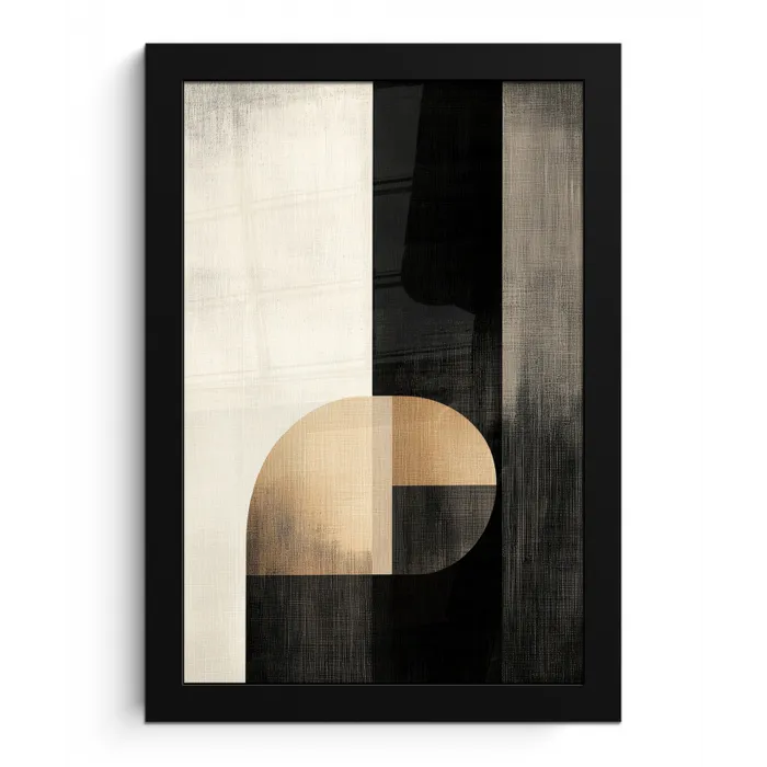 Vormen - Modern - Zwart fotolijst zwart zonder passe partout klein -3d