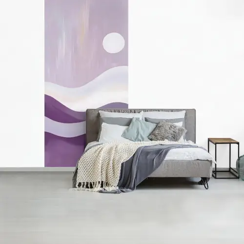 Golven - Heuvels - Abstract - Paars fotobehang vinyl groot -slaapkamer