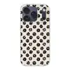 Grafisch - Madeliefjes - Zwart - Beige Telefoonhoesje iPhone 17 Pro klein 878 -3d