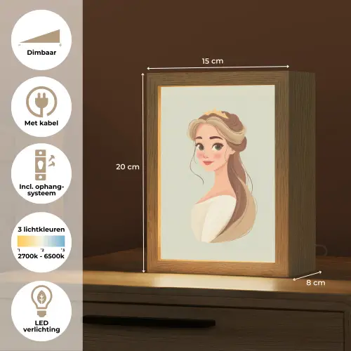 Prinses - Tiara - Groen Light Box met kabel klein -USP_NL